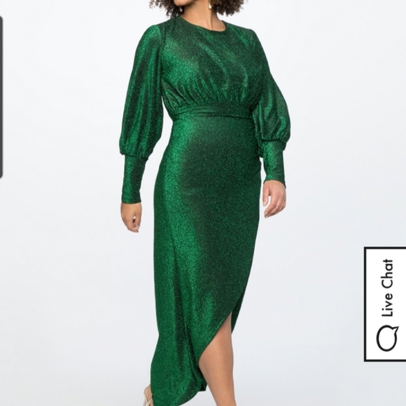 ELOQUII Cocktail Evening Sparkle Maxi Dress - Picture 4 of 6